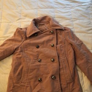 Marc jacobs pink velvet pea coat